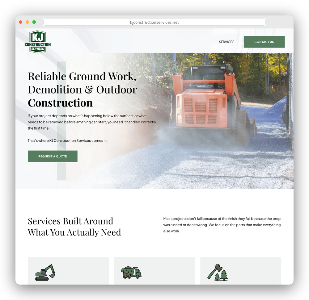 Portfolio kjconstruction home