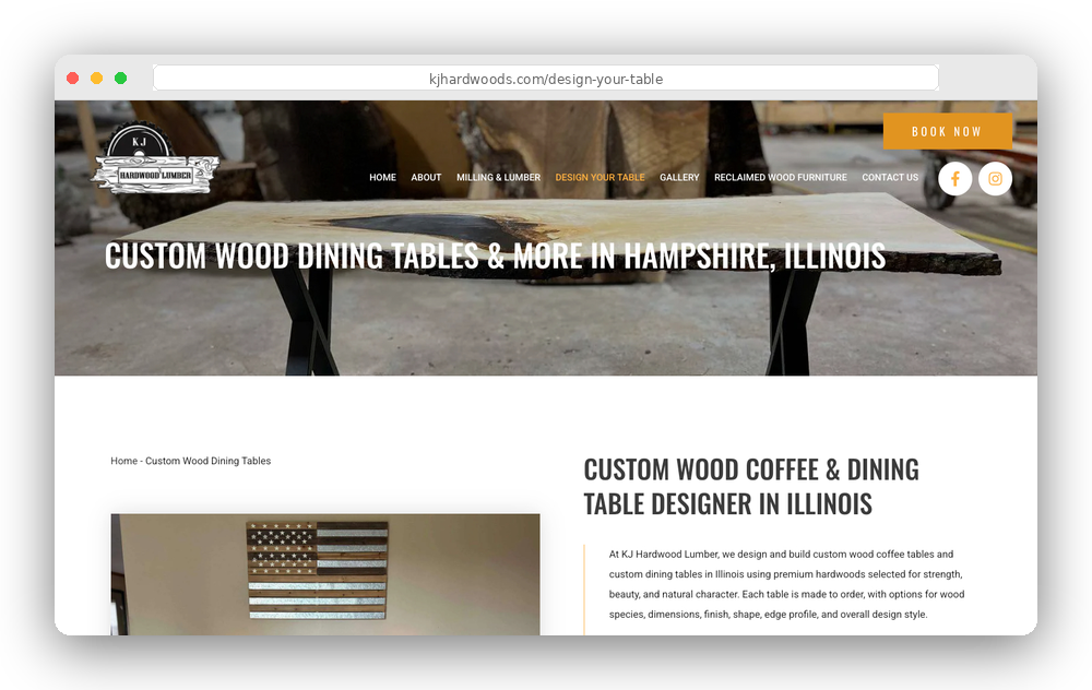 Portfolio kjhardwoods tables